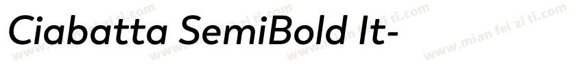 Ciabatta SemiBold It字体转换